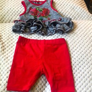 P&J cute lil v-day outfit nwt 3-6m cotton